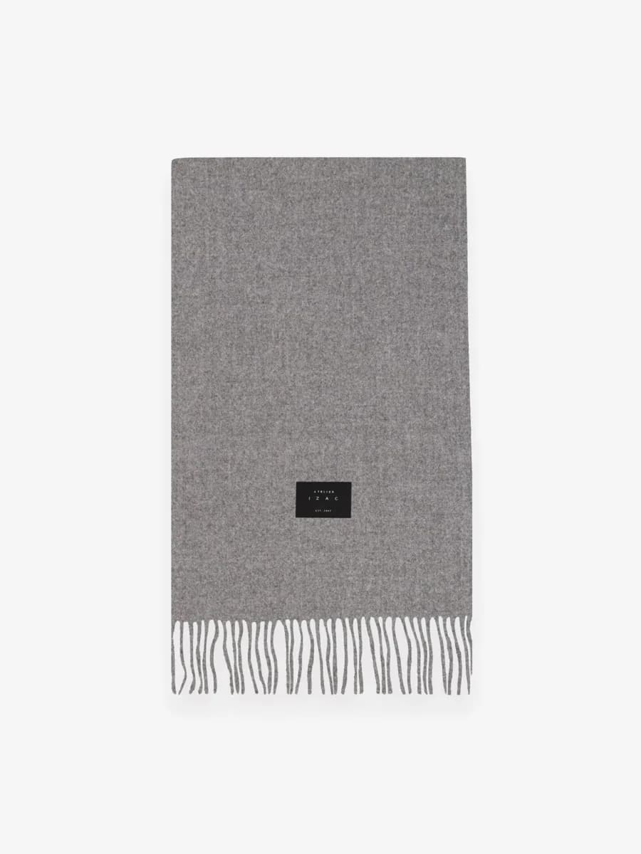 Écharpe unie gris chiné