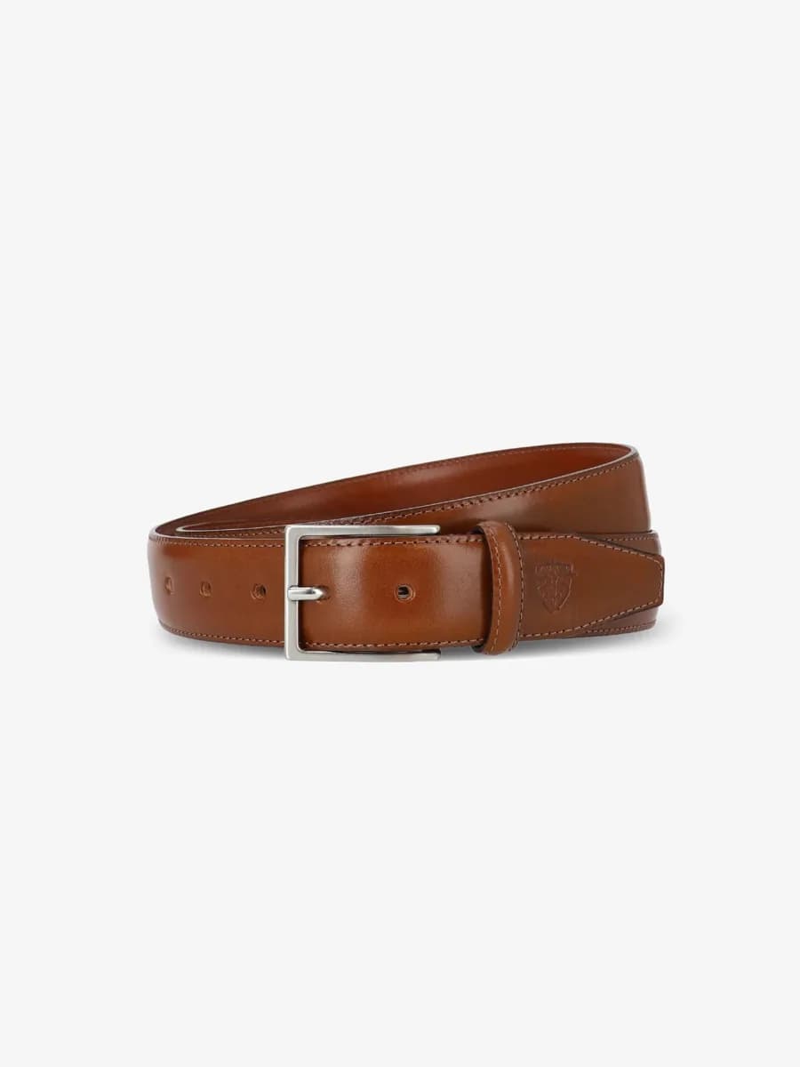 Ceinture en cuir camel