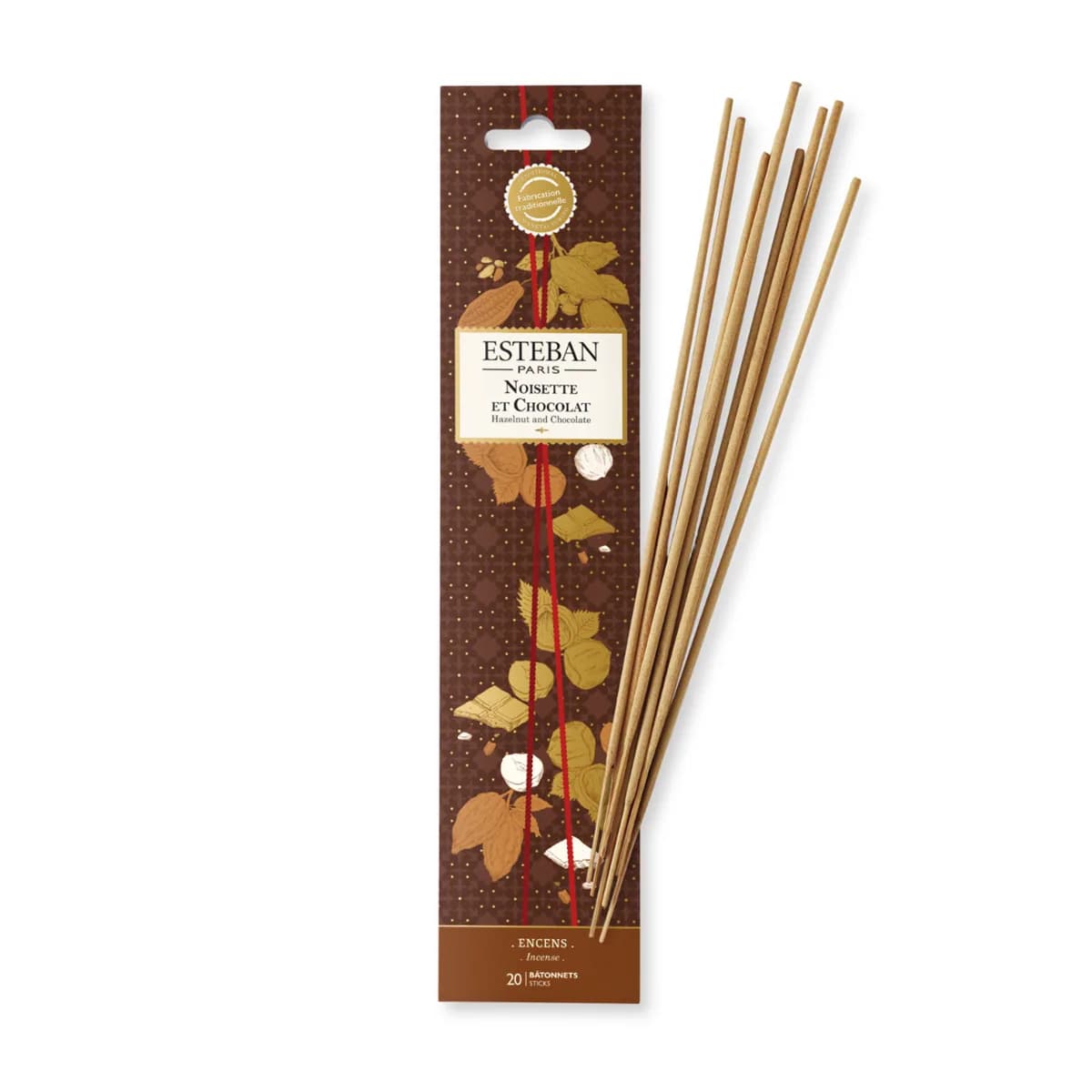 Encens indiens - Noisette & Chocolat - édition limitée Noël - 20 bâtonnets
